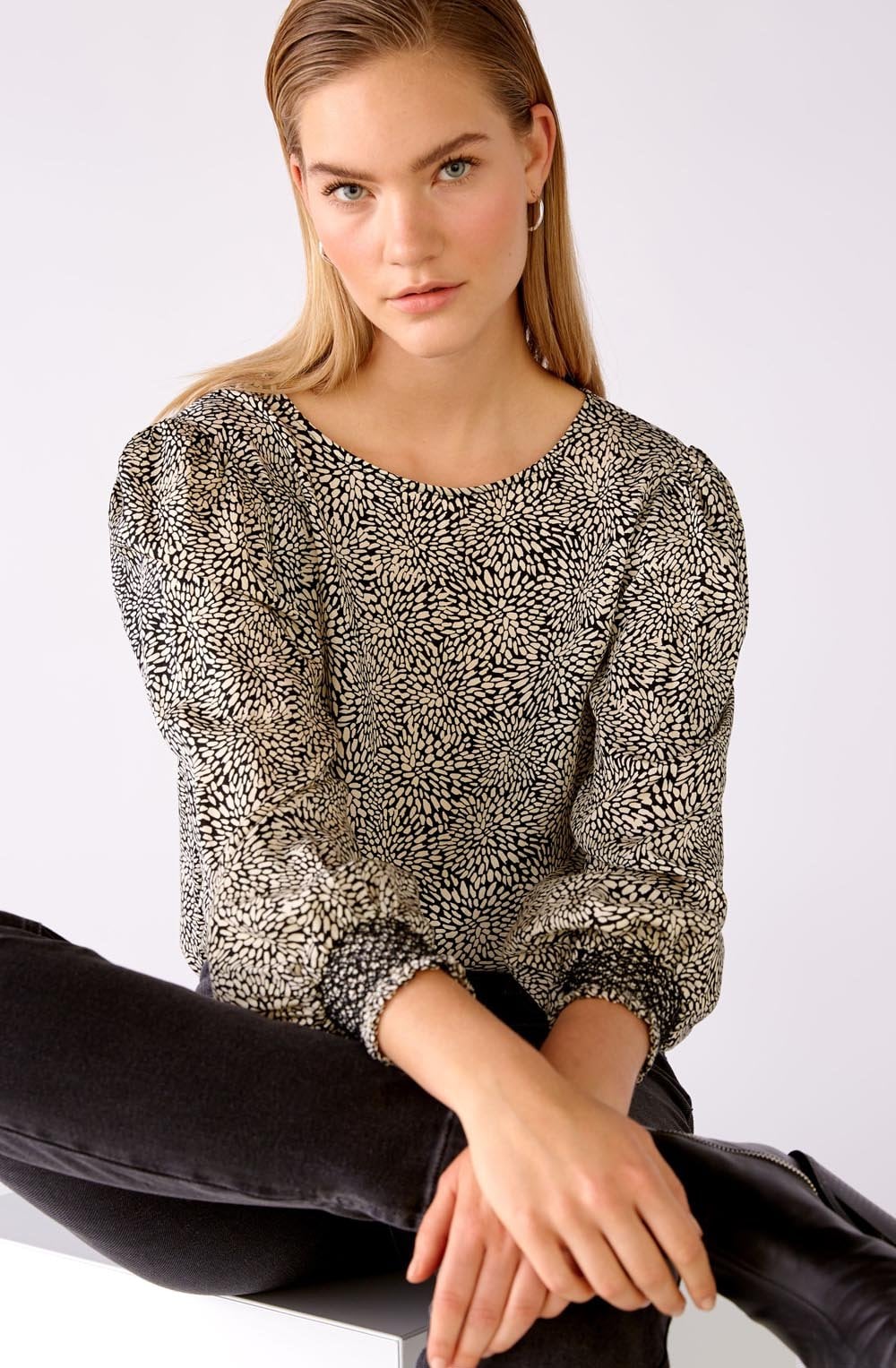 Abstract Floral Blouse