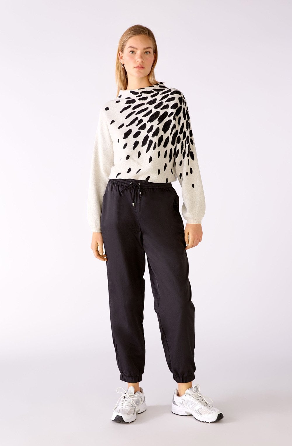 Abstract Floral Jumper with Diamante Detail