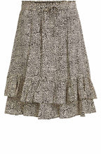 Abstract Floral Ruffle Skirt