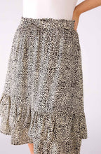 Abstract Floral Ruffle Skirt