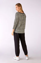 Abstract Floral V Neck Blouse