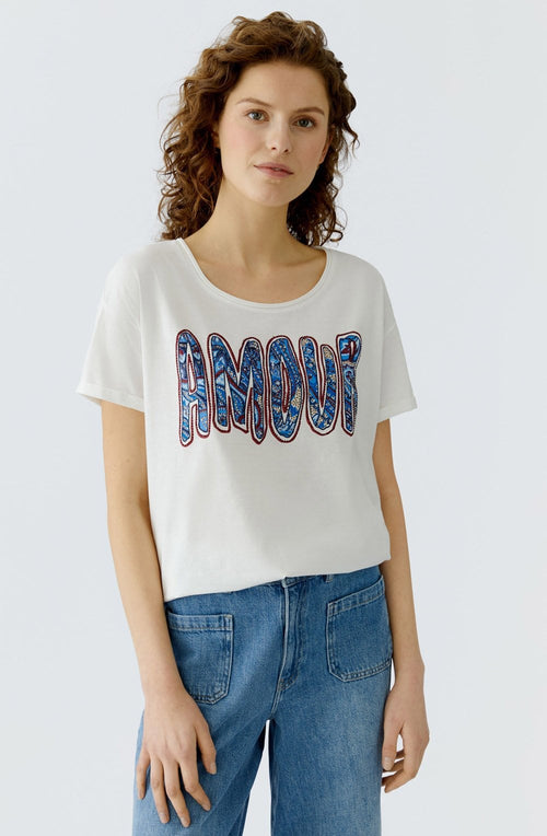 Amour Motif Jersey T Shirt