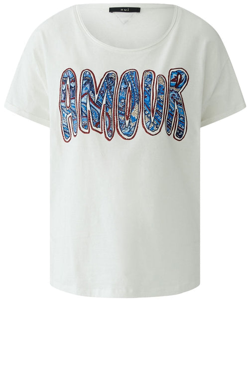 Amour Motif Jersey T Shirt