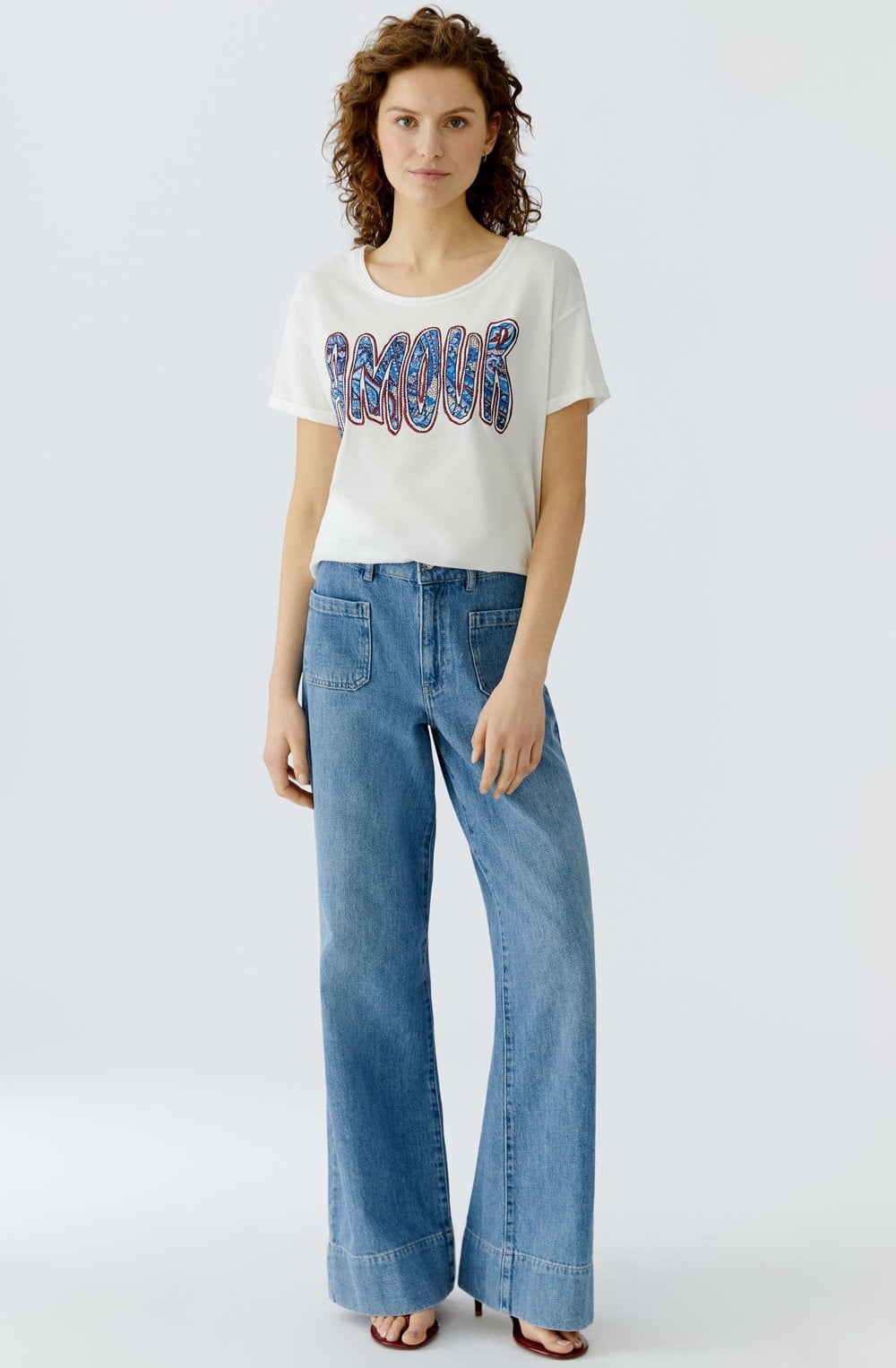 Amour Motif Jersey T Shirt
