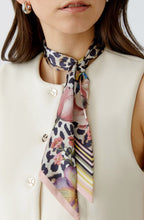 Animal Print and Floral Silk Touch Slim Scarf