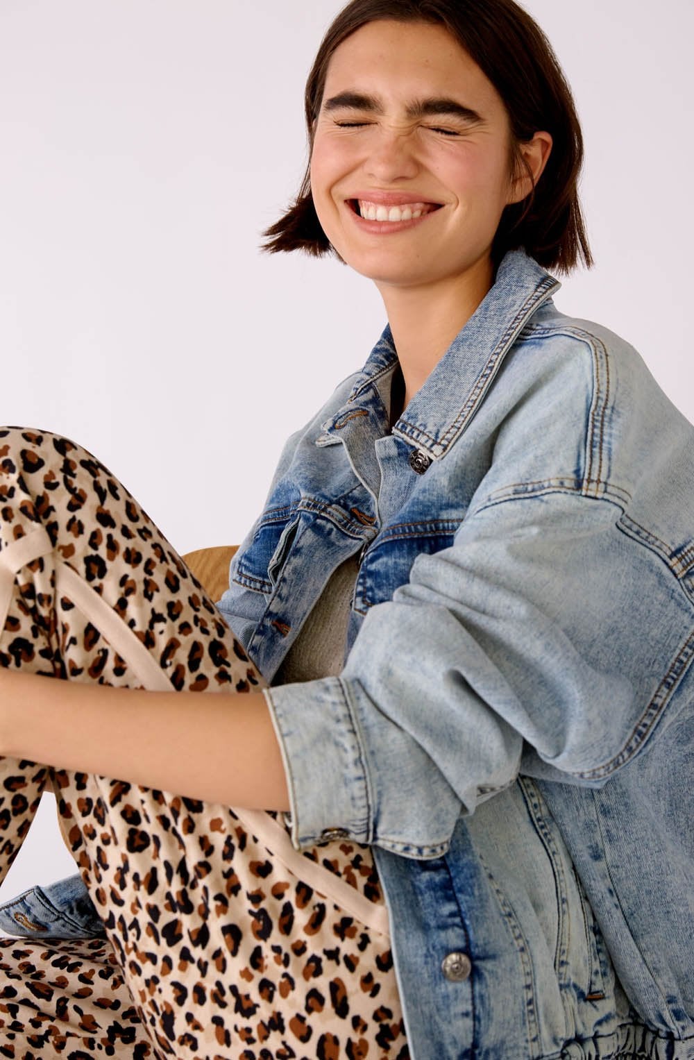 Animal Print Casual Trousers