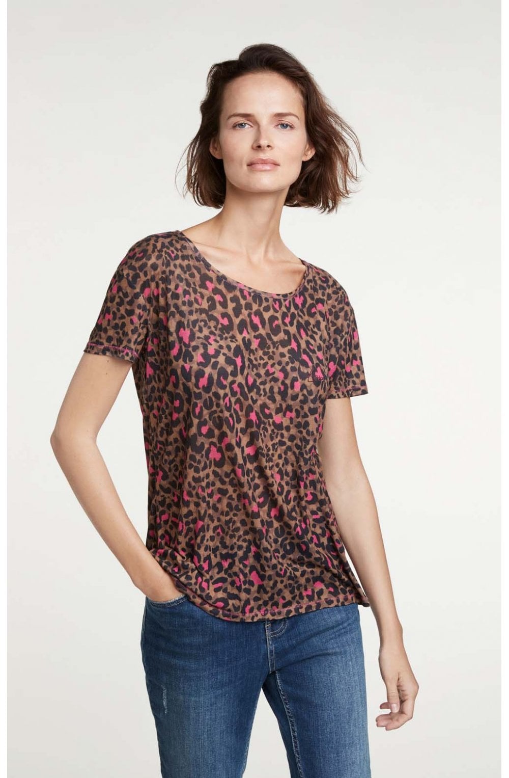 Animal Print Jersey T Shirt