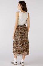 Animal Print Plise Midi Skirt