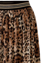 Animal Print Plise Midi Skirt
