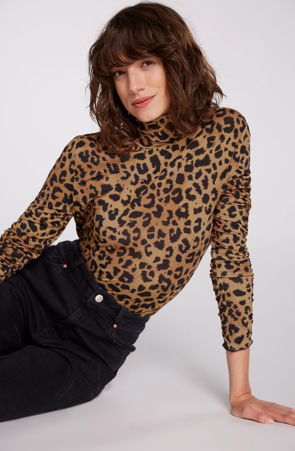 Animal Print Polo Neck
