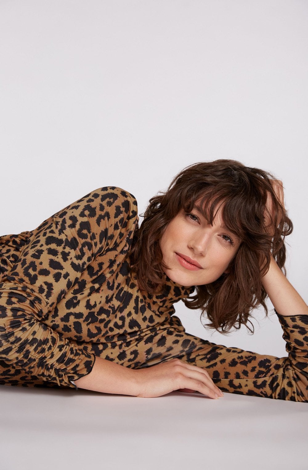 Animal Print Polo Neck