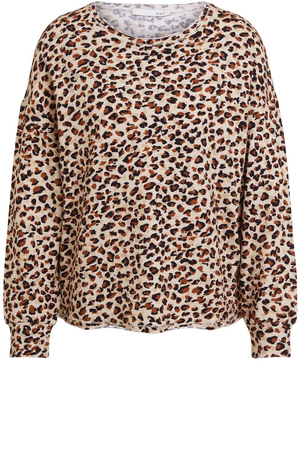 Animal Print Round Neck Top