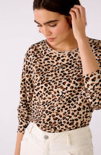 Animal Print Round Neck Top