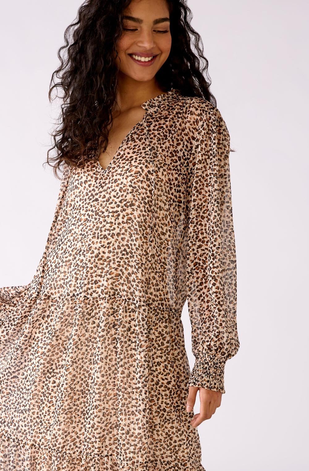 Animal Print Semi Sheer Dress