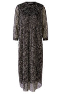 Animal Print Semi Sheer Full Length Dress
