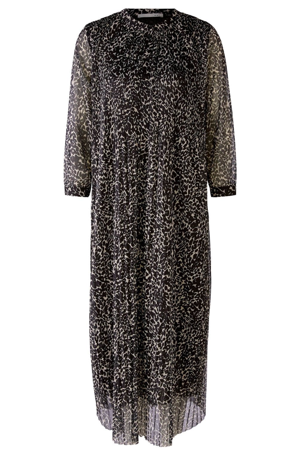 Animal Print Semi Sheer Full Length Dress