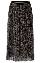 Animal Print Semi Sheer Pleated Skirt