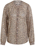 Animal Print Sheer Blouse
