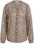 Animal Print Sheer Blouse