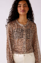 Animal Print Sheer Blouse