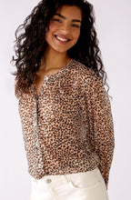 Animal Print Sheer Blouse