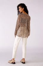 Animal Print Sheer Blouse
