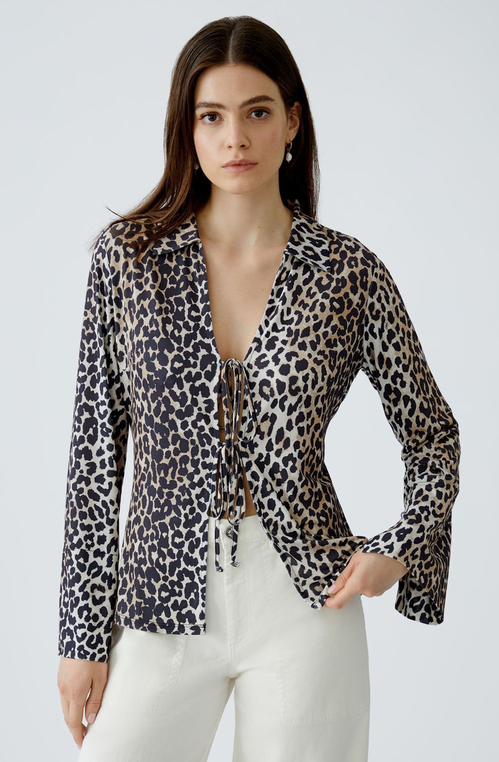 Animal Print Silk touch Jersey Blouse