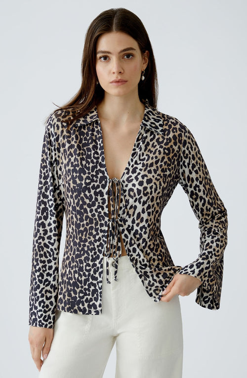 Animal Print Silk touch Jersey Blouse
