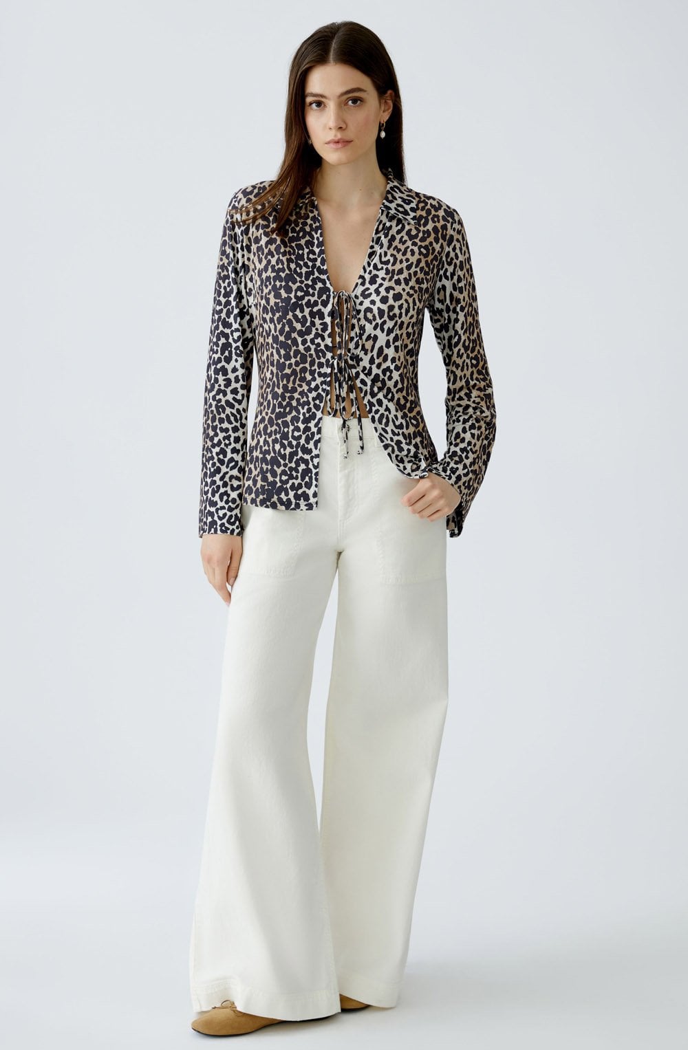 Animal Print Silk touch Jersey Blouse