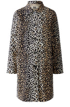 Animal Print Straight Cut Coat