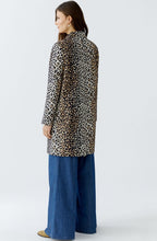 Animal Print Straight Cut Coat