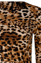 Animal Print Tiered Knee Length Dress
