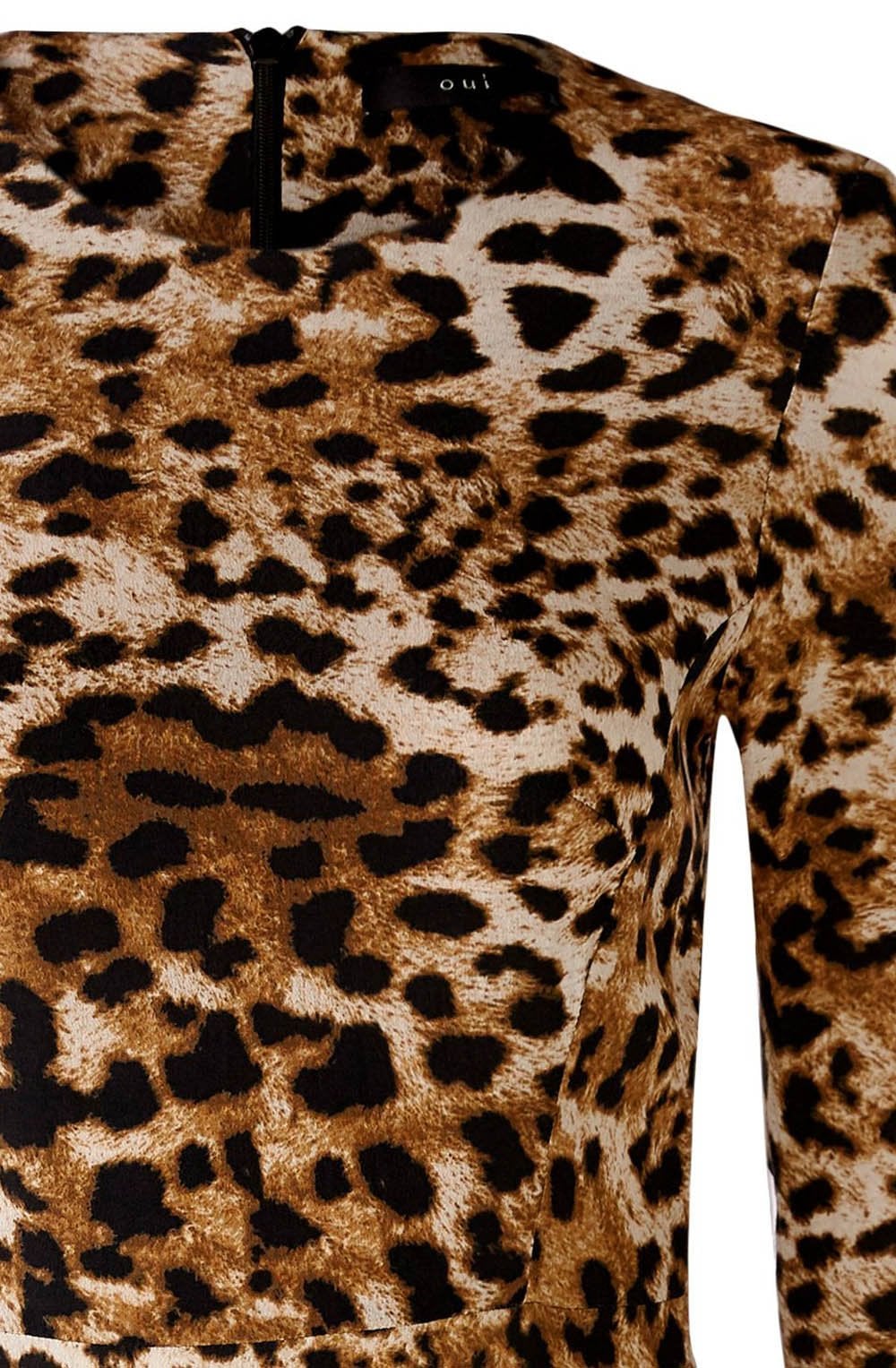 Animal Print Tiered Knee Length Dress