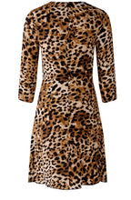 Animal Print Tiered Knee Length Dress