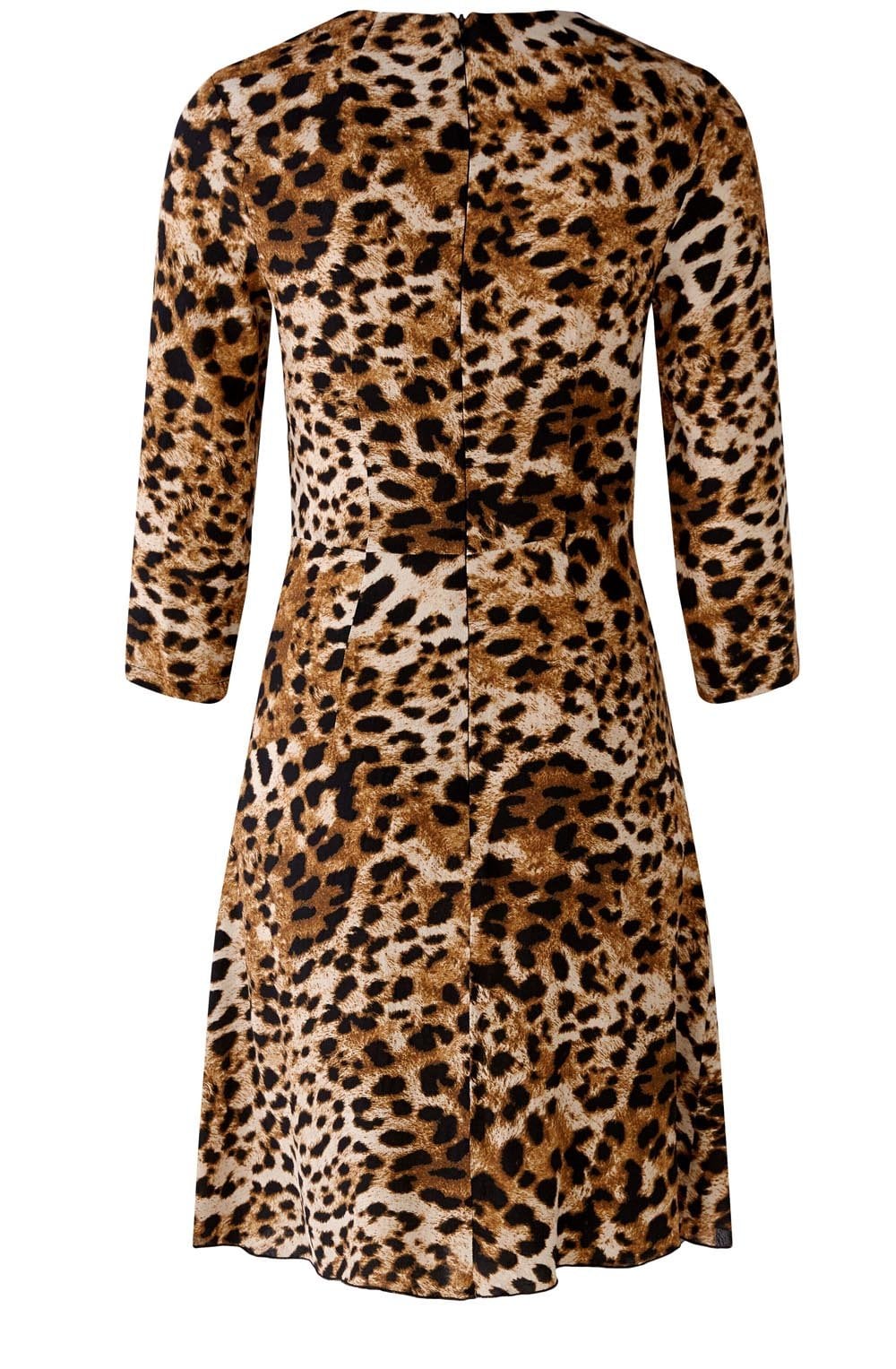 Animal Print Tiered Knee Length Dress