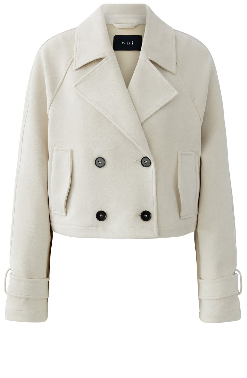 Antique White Suede Effect Jacket