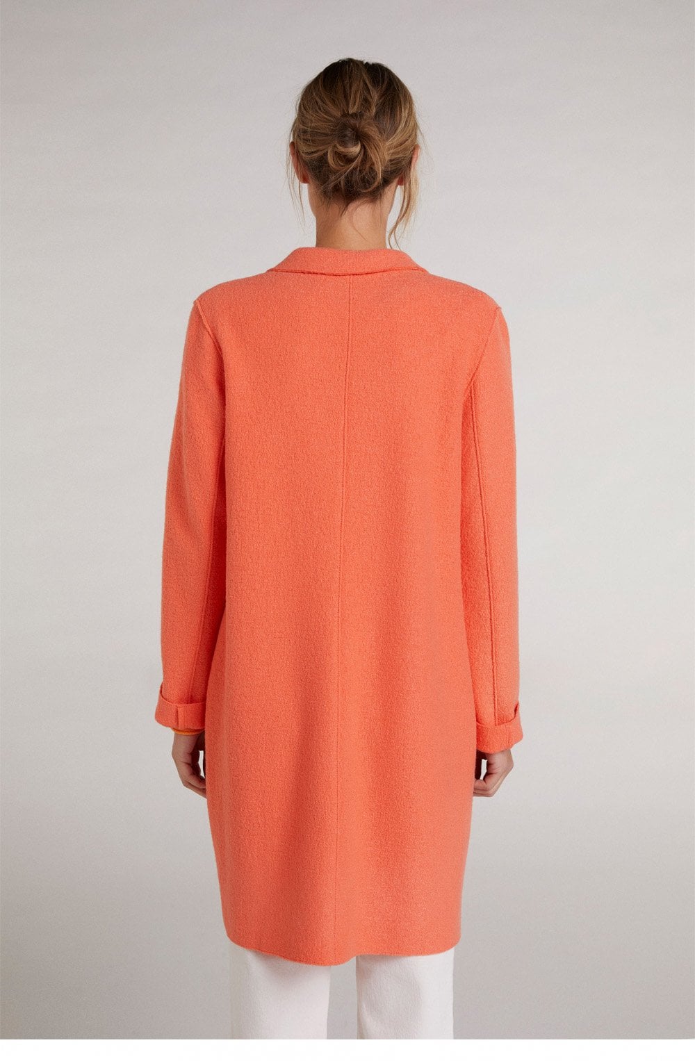Apricot Boiled Wool Coat