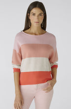 Apricot Camel Striped Casual Jumper