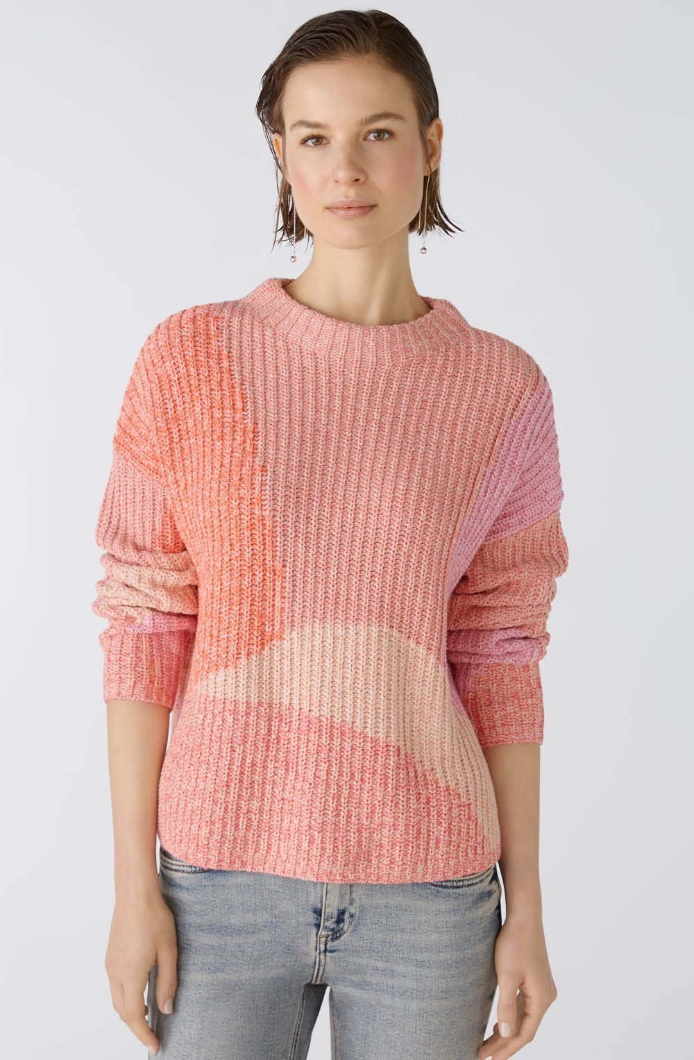 Apricot Red Iconic Yarn Mix Jumper