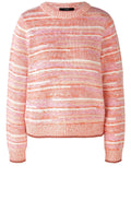 Apricot Red Striped Relaxed Jumper