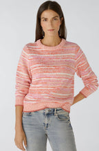 Apricot Red Striped Relaxed Jumper