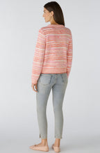 Apricot Red Striped Relaxed Jumper