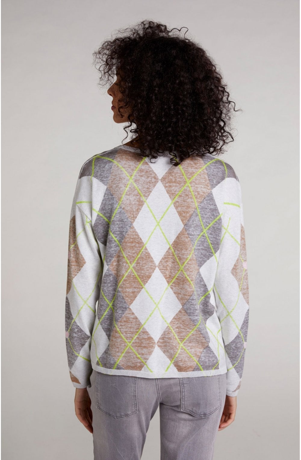 Argyle Fine Knit Jumper