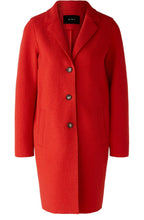 Aura Orange Boiled Wool Coat