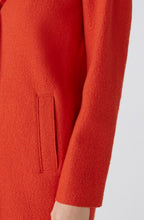 Aura Orange Boiled Wool Coat