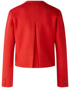 Aura Orange Fine Rib Cropped Jacket