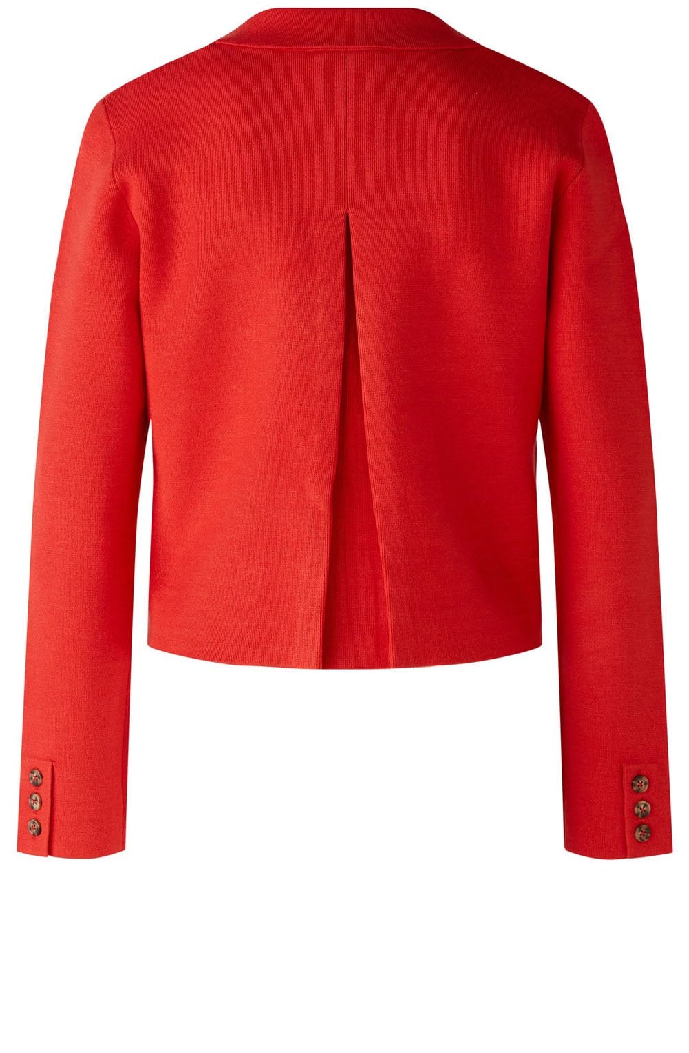Aura Orange Fine Rib Cropped Jacket