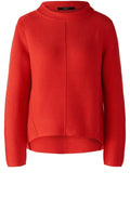 Aura Orange Red Contrast Knit Jumper