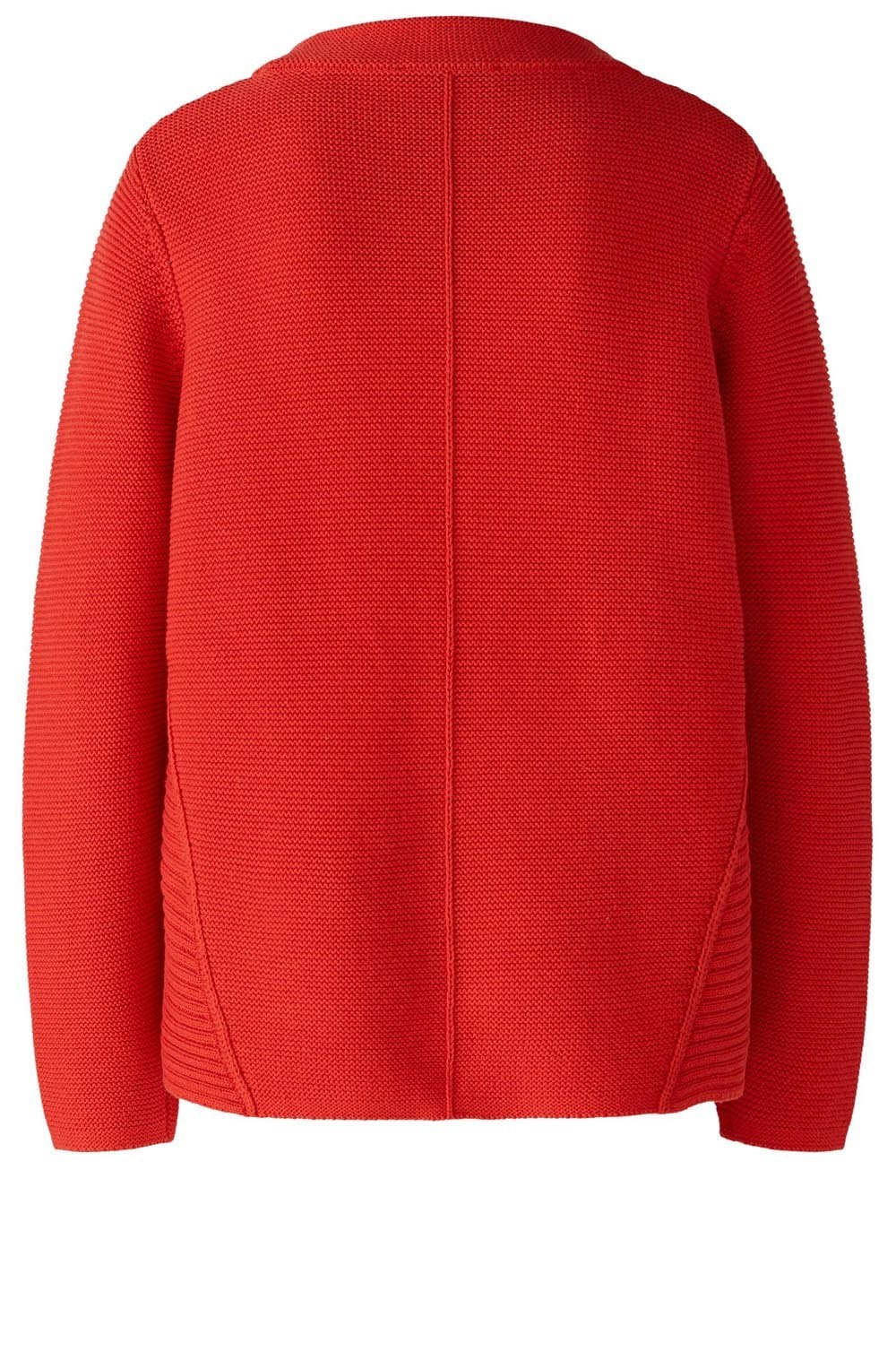 Aura Orange Red Contrast Knit Jumper