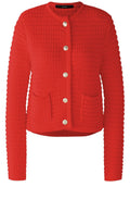 Aura Orange Red French Style Cardigan